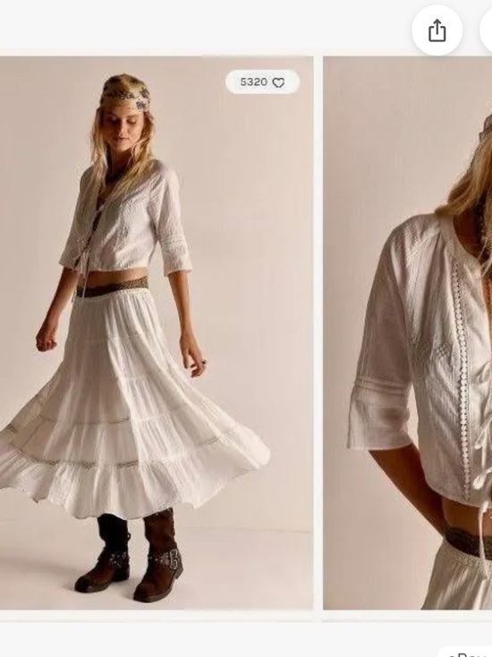 Free People Dresses & Skirts - NWT/Free People Bright side tie front crop top and skirt set/large